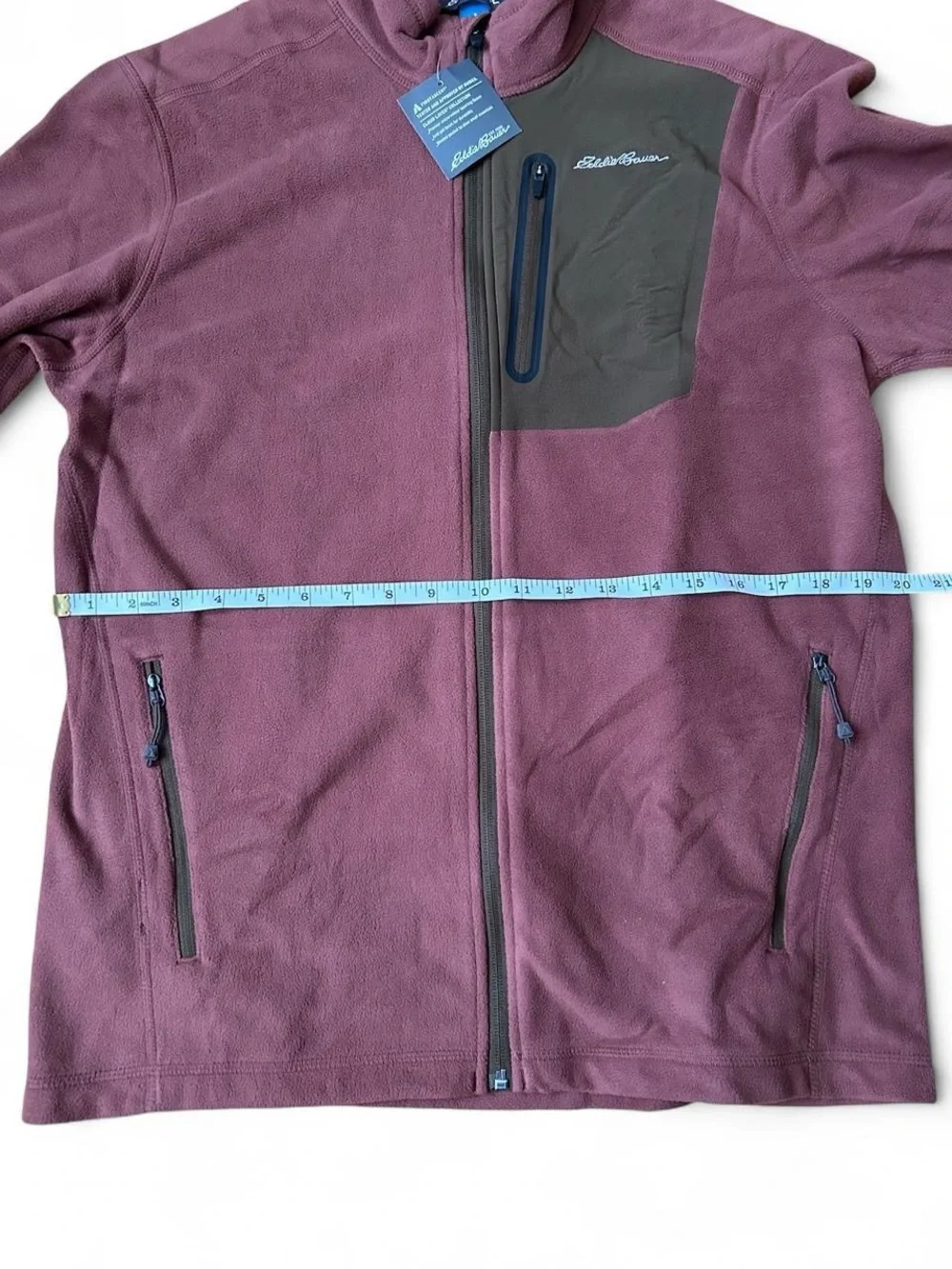 Eddie Bauer First Ascent Cloud Layer Full Zip Fleece Jacket Cognac Men’s Medium